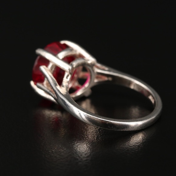 HUGE Vintage Ruby Ring Solitaire 6.5 - Picture 4 of 8